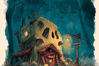 paint the concept of the backgrounds cartoon and games