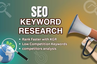 do SEO keyword research with kgr and competitor analysis for google ranking