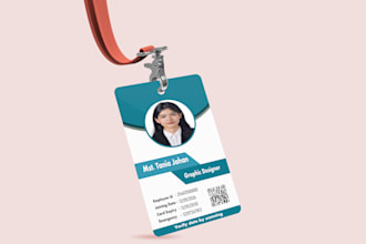 design a professional id card for business or institute