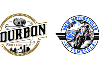design modern motorcycles bourbon eye catching car repair logo for your brand