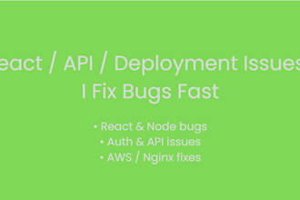 fix react or node bugs in 24 hours