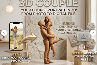 create 3d couple model from photo