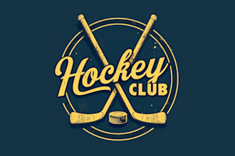 design realistic hockey club logo