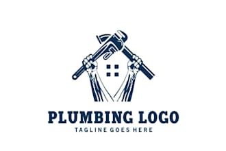 design hvac oil gas plumbing energy industrial business logo