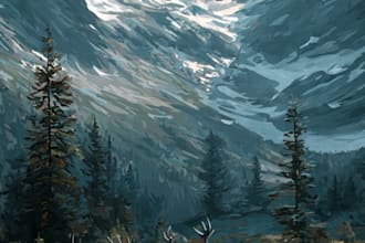 paint a digital oil painting