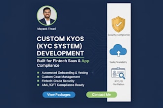 develop custom kyos kyc system for your fintech saas or app