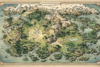 create high quality bespoke fantasy maps