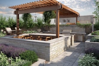 do landscape design hardscape outdoor kitchen pergola as a landscape architect