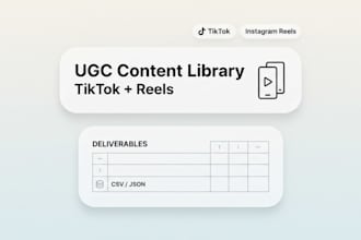 build tiktok instagram reels ugc content library