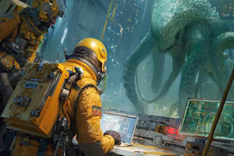 draw professional sci fi artwork and sci fi art