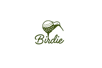 design unique kiwi bird golf logo