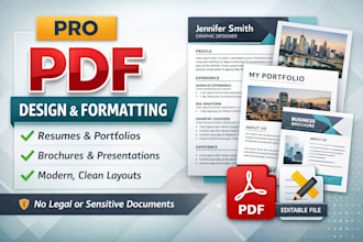 clean and professional PDF design for resumes