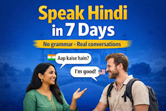 teach you practical spoken hindi for travel and daily conversation