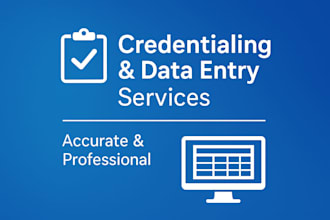 professional credentialing and data entry