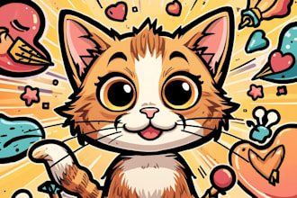 draw your dog or any pets into cartoon