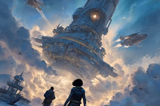 draw sci fi illustration and sci fi art