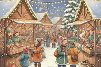 create festive holiday christmas design illustration