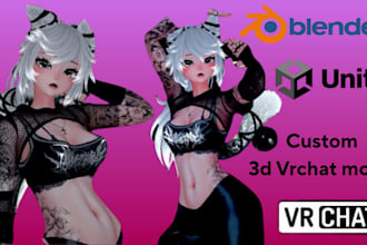 make a realistic nsfw or sfw vrchat avatar model 3d model with compatible file