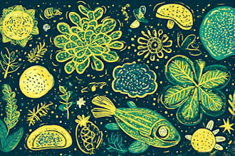 create a doodle illustration of people