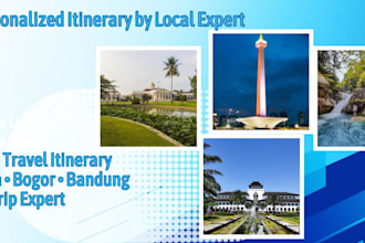 create a custom jakarta bogor bandung travel itinerary