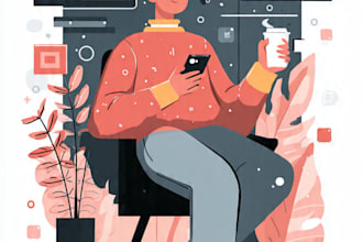 create colorful flat vector illustrations