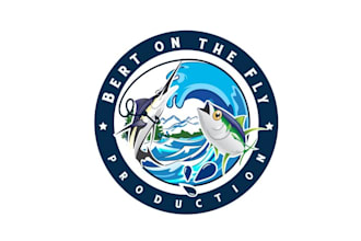 make super extraordinary logo for fishing bert on the fly