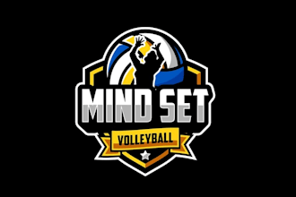 design unique sporty volleyball team logo