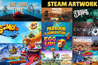 design steam capsule game banner game art illustration steam capsule logo poster