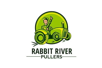 make eye catching logo for rabbit river pullers motorsports