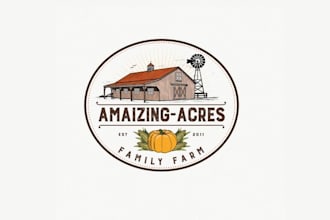 design fantastic family farm logo