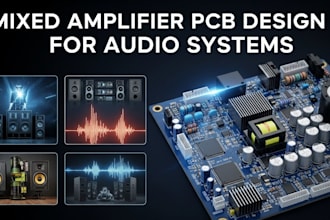 mixed amplifier pcb for audio amplifiers, speakers, pa systems, radios and tvs