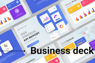 design a professional pitch deck business saas presentations