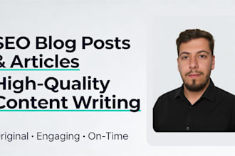 write SEO optimized blog posts and articles