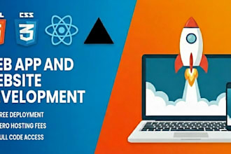 build a react web app or website with no monthly fees