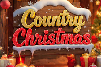 curate a professional country christmas music playlist