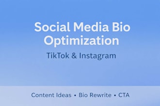 optimize your social media bio and content ideas