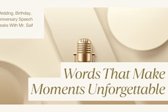 write a heartfelt wedding, birthday and anniversary speech