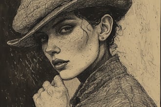 create an amazing and detailed pen and ink illustration