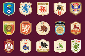 design vintage and modern luxury regal heraldic family crest coat of arms logo