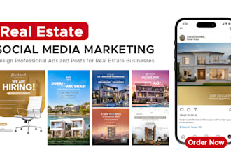 design social media and ads posts for real estate agents