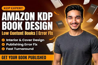 design amazon KDP low content books and fix KDP publishing errors fast