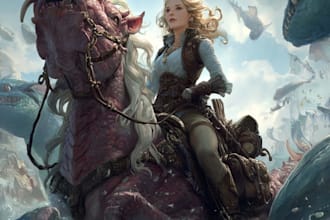 create stunning splash art illustrations for games art