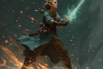 create stunning splash art illustrations for posters