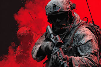 make military dark art design for your brand