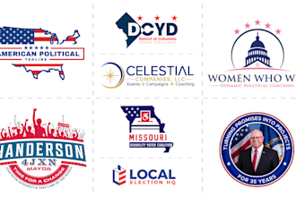 design political campaign election logo and t shirt