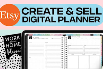 design etsy digital planner etsy digital products hyperlinked planner etsy shop