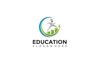 design school, college, university and education logo