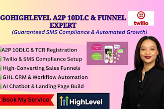 gohighlevel expert, a2p 10dlc, ai funnels, SMS, twilio and ghl automation