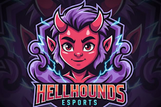 create a awesome devil mascot logo with t shirt design