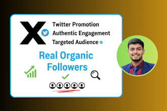 organic x twitter promotion with real targeted followers